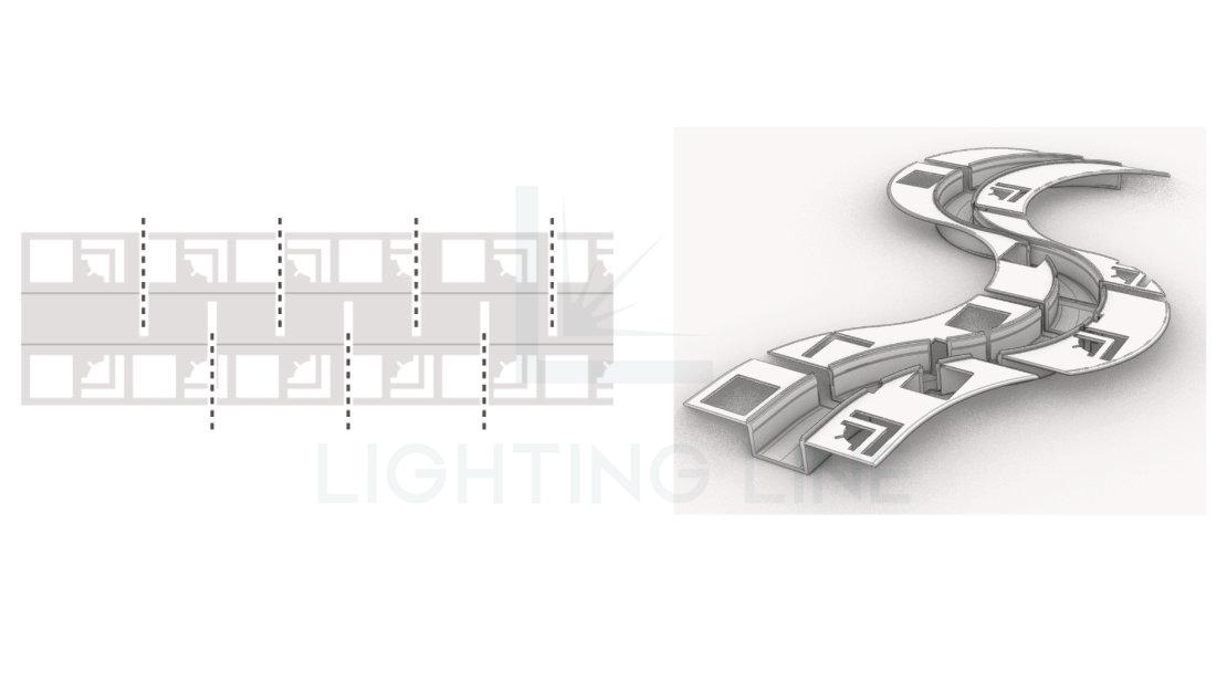 Profilo per strisce led PR-DW08-03-F