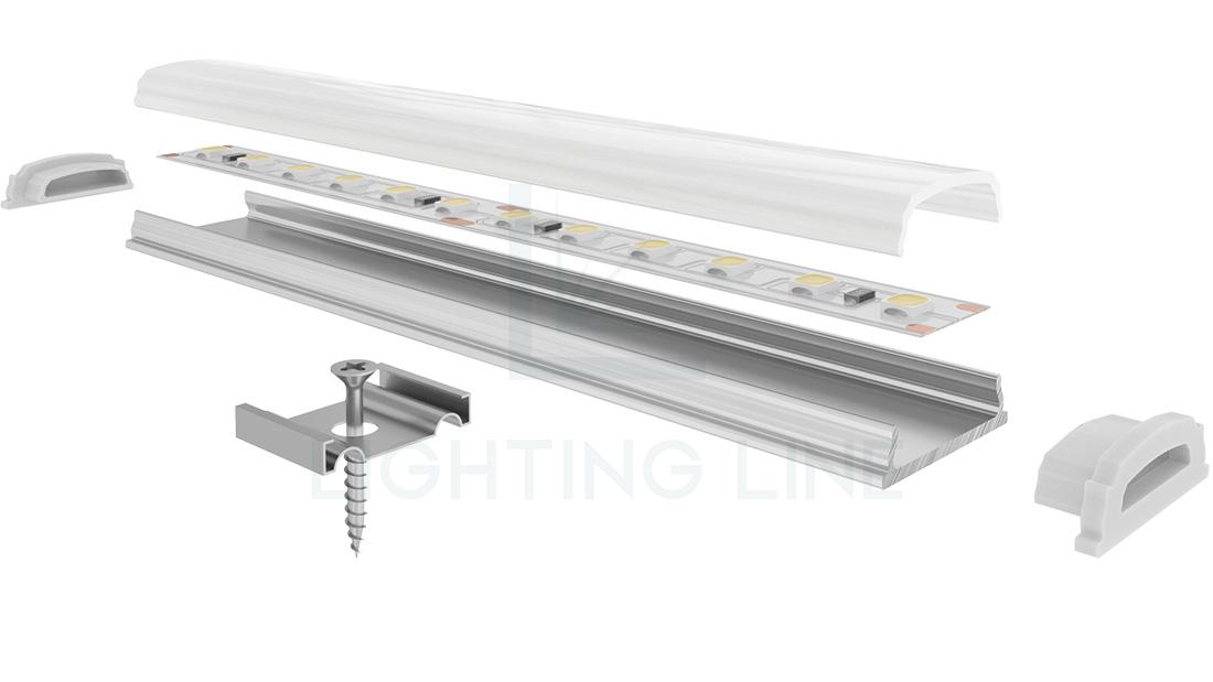 Profilo per strisce led PR-SL04-04-S2 Profilo per strisce led PR-SL04-04-S2
