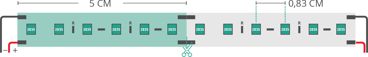 LED strip’s technical drawing 2835 24V IP20 4000-4250K 120led/m LED strip’s technical drawing 2835 24V IP20 4000-4250K 120led/m