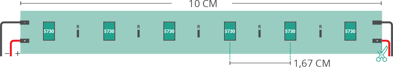LED strip’s technical drawing 5730 24V IP20 6000-6500K 60led/m LED strip’s technical drawing 5730 24V IP20 6000-6500K 60led/m