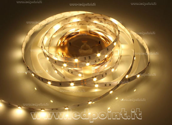 Immagine di Striscia led 5m bianco caldo 2600-2800K 5050 30led/m Honglitronic 12V