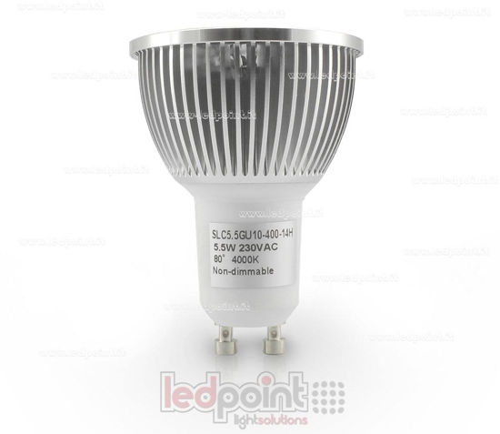 Immagine di Faretto 5,5W COB bianco 4000-4500K con attacco GU10