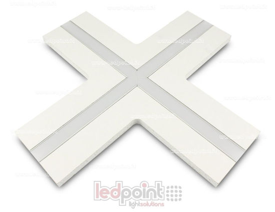 Bild von X-Verbindungsstück für Aluminiumprofil mit 44x12mm Gipskarto