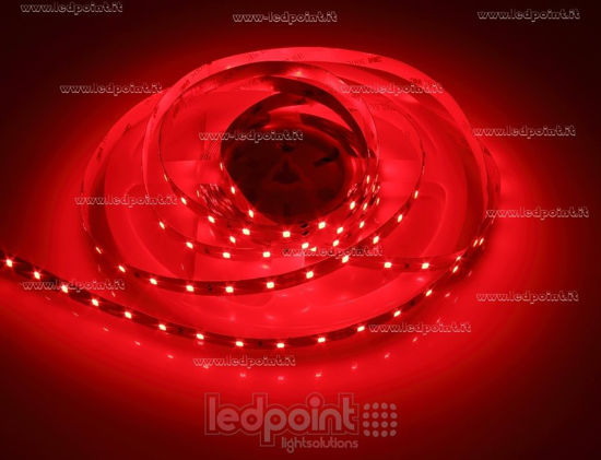 Immagine di Striscia led 5m rosso 2835 60led/m 24V 14,4W/m
