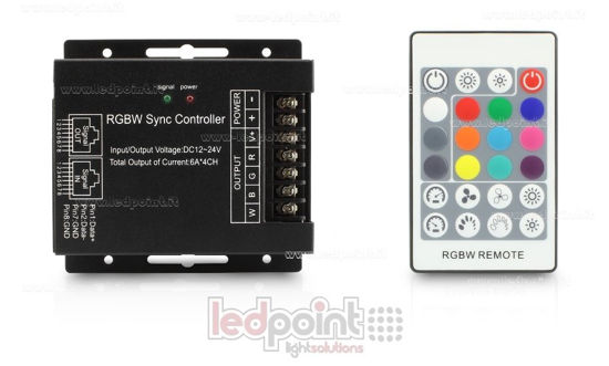 Immagine di Controller RGBW, RF 433 MHz, 12/24 V, 4ch*6A
