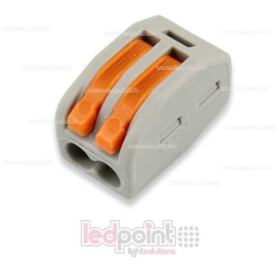 Bild von Schnellsteckverbinder 2 Drähte mit Hebeln für Kabel 22-12 AWG (0,2-3,3 mm2)
