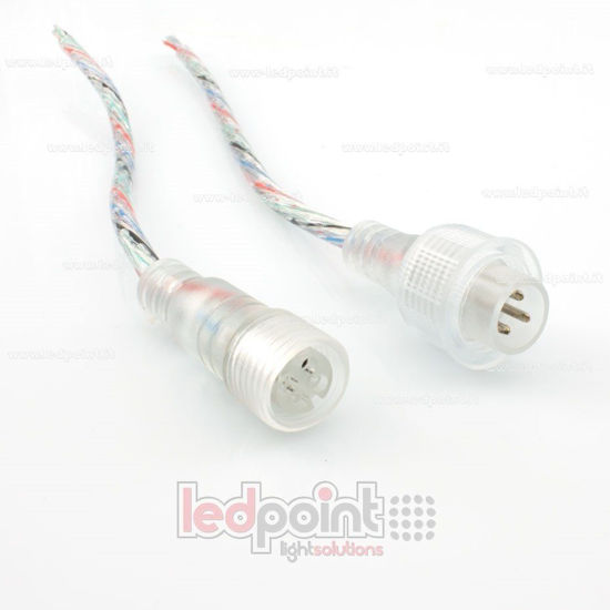 Picture of IP65 waterproof connector for RGB strip, 4 pins, 22-20 AWG