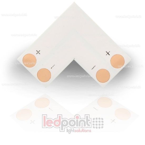 Picture of L-type weld connector for 2835 and 3528 monochrome LED strips (8mm PCB)