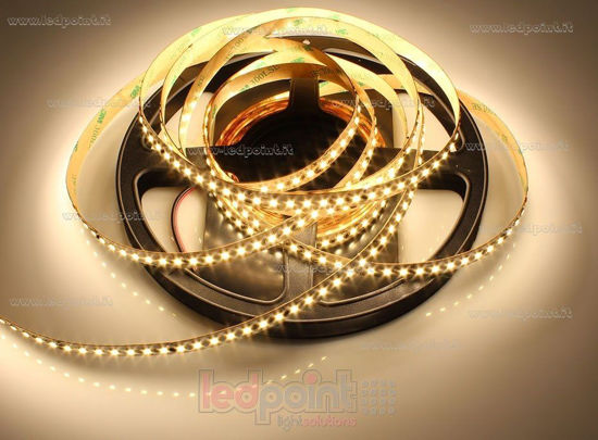 Immagine di Striscia led 5m bianco caldo 2900-3000K 2835 140led/m Honglitronic 24V 24W/m controllo in corrente