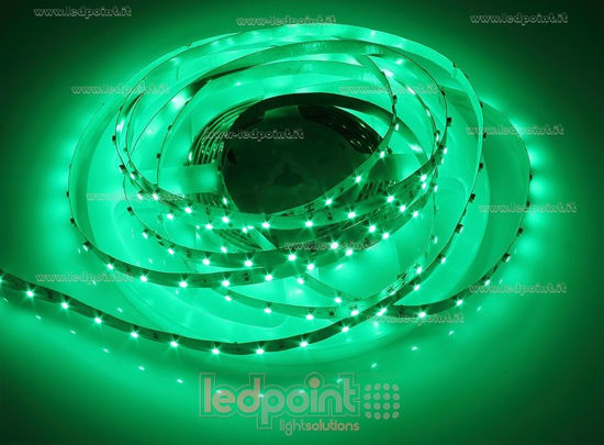 Immagine di Striscia led 5m verde 3528 60led/m 24V 4,8W/m