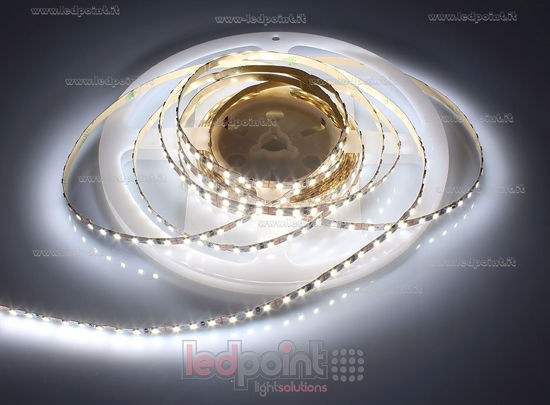 Immagine di Striscia led 5m bianco 4000-4250K 2835 120led/m Honglitronic 12V 10W/m, PCB 5mm