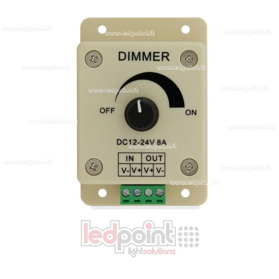 Immagine di Dimmer manuale per strisce led, 12~24V 8A