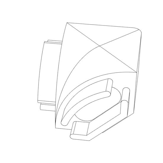Immagine di Modello scaricabile per stampa 3D di tappino angolare tondo esterno per profilo angolare AN02-08 e AN03-08