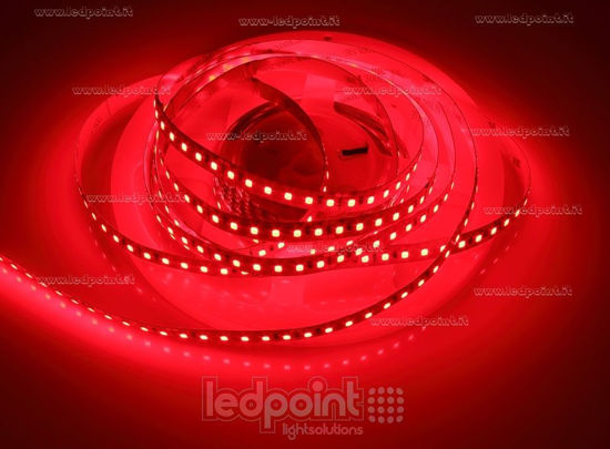Immagine di Striscia led 5m rosso 2835 120led/m 24V 24W/m