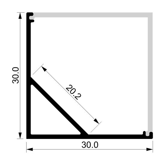 PROFILO ANGOLARE 50X20X1000MM ALLUMINIO - Foto 4