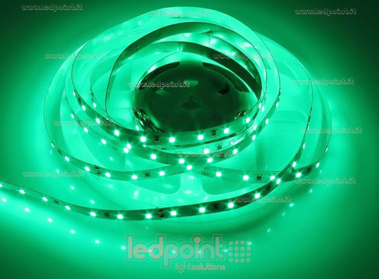 Picture of Green LED strip 5m 60leds/m 2835 24V 14,4W/m