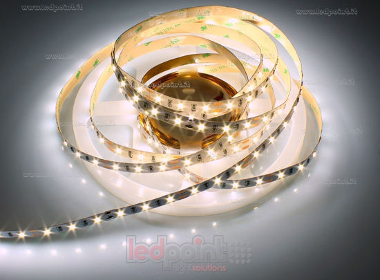 Immagine di Striscia led 5m bianco 3800-4000K 2835 60led/m Honglitronic 12V 14,4W/m