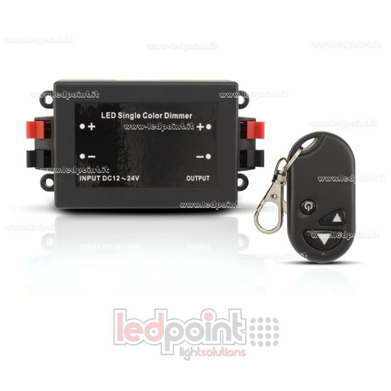 Immagine di Dimmer con telecomando RF per strisce led, 12~24V 8A