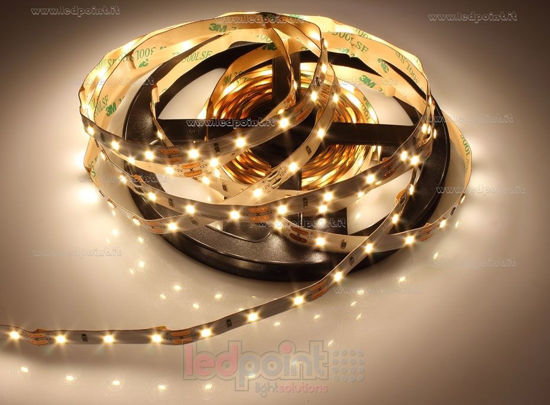 Immagine di Striscia led 5m bianco caldo 2900-3100K 2835 60led/m 12V 4,8W/m
