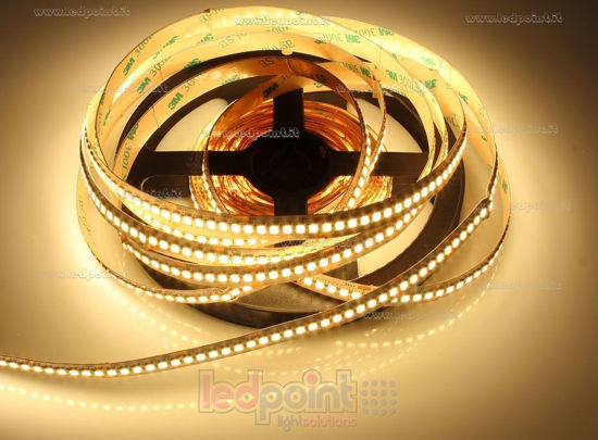 Immagine di Striscia led 5m bianco caldo 2600-2800K 2835 240led/m 24V 19,2W/m