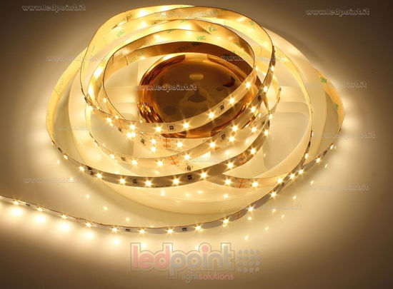 Immagine di Striscia led 5m bianco caldo 2900-3000K 2835 60led/m Honglitronic 24V 14,4W/m