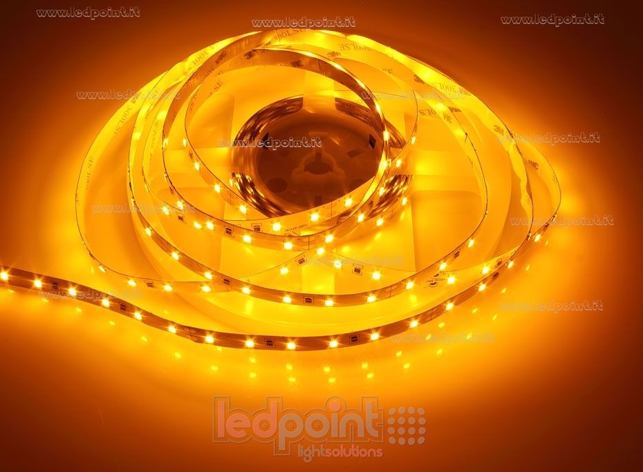 Ledpoint S.r.l. Yellow LED strip 5m 60leds/m 2835 24V 14,4W/m