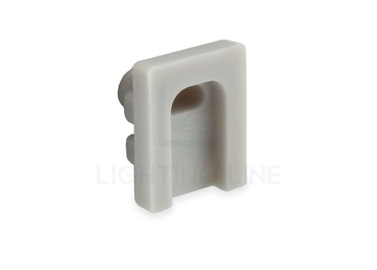 Immagine di Tappino in silicone grigio per profilo in alluminio SL03-02 e RE09-02