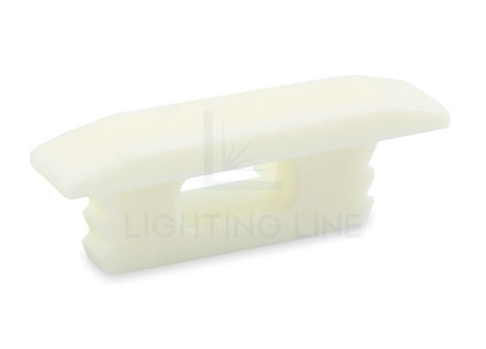 Picture of White cap with hole for power cable for recessed RE01-03 aluminium profile