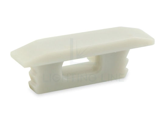 Bild von Graue Endkappe mit Loch für Versorgungskabel für RE01-03 Aluminiumeinbauprofil