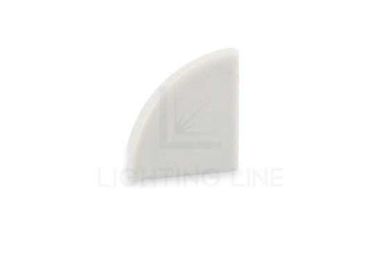 Bild von Graue runde Endkappe für AN02-08 und AN03-08 Aluminiumwinkelprofil