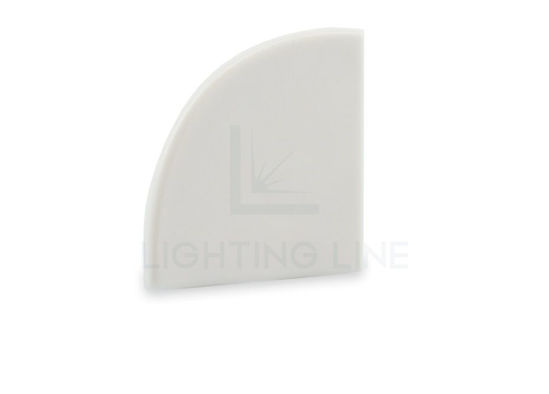 Bild von Graue runde Endkappe für AN04-09 und AN05-09 Aluminiumwinkelprofil