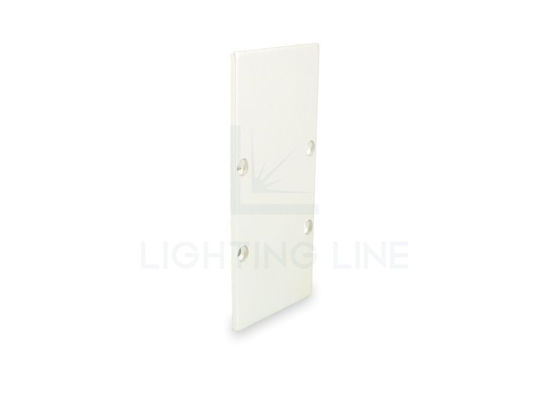 Immagine di Tappino in alluminio bianco per profilo in alluminio CL01-06