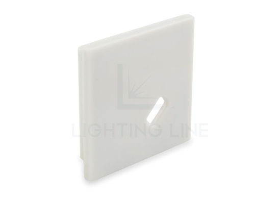 Picture of L shape grey end cap with hole for AN04-09 and AN05-09 corner profile