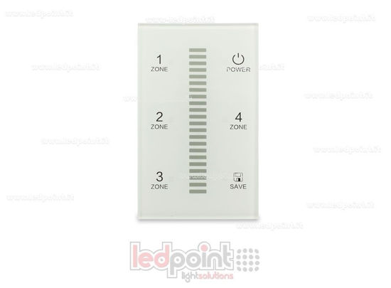 Picture of Wall touch monochromatic remote 4 zones 1 scene RF 2,4 GHz (100-277V AC) for ZigBee technology