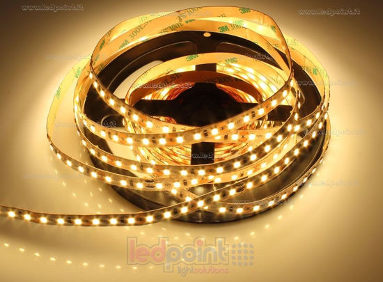 Immagine di Striscia led 5m bianco caldo 2600-2800K 2835 120led/m 12V 9,6W/m