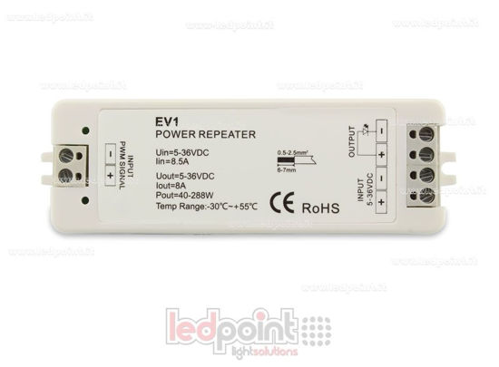 Picture of Monochromatic signal amplifier 5-36V 8A 1 channel