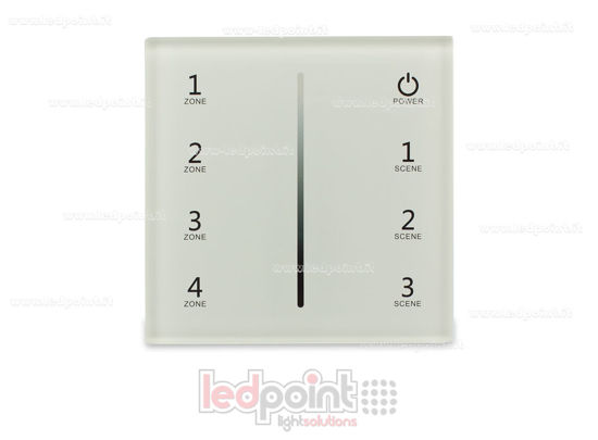 Picture of Single-colour white 4 zones wall RF2.4G remote control with battery