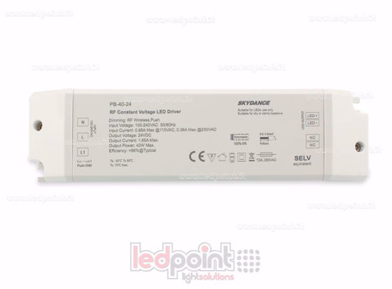 Immagine di Alimentatore 40W 24V RF Wireless, Push-Dim SkyDance