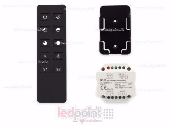 Immagine di Kit telecomando + controller monocromatico triac 100/230V, RF 2.4G