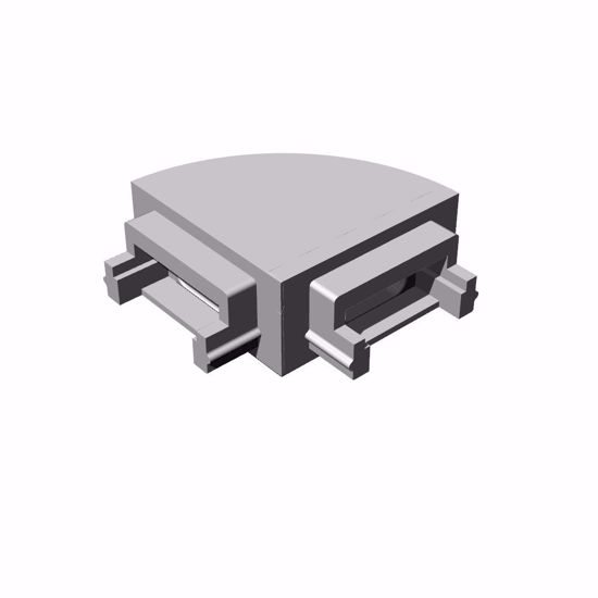 Bild von 3D Modell zum herunterladen mit auseren Käppchen für SL08-03 Aluminiumprofil