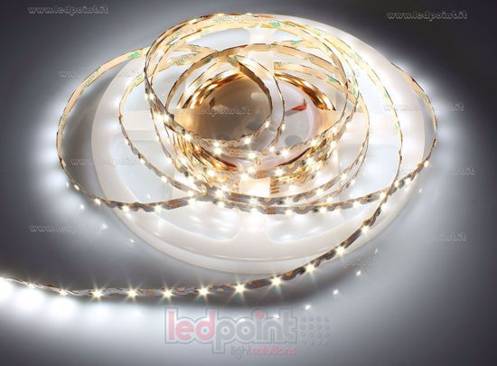 Bild von LED-Streifen 2,5m weiß 4000-4250K 2835 60LEDs/m Honglitronic 12V 8W/m, Zickzack PCB