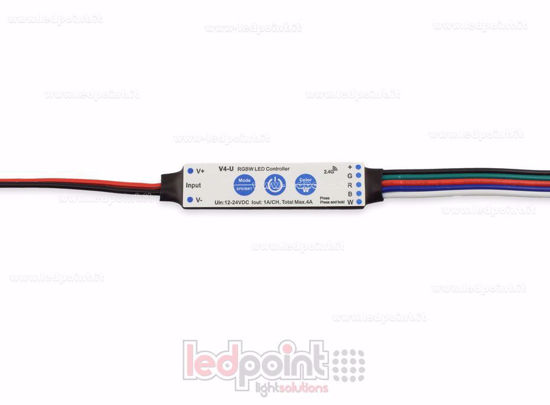 Immagine di Ricevitore controller mini RGBW 12/24V, 4ch 75W