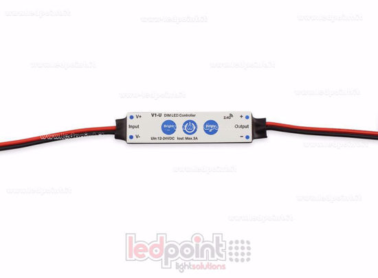 Immagine di Ricevitore dimmer mini monocromatico 12/24V, 1ch 3A/CH