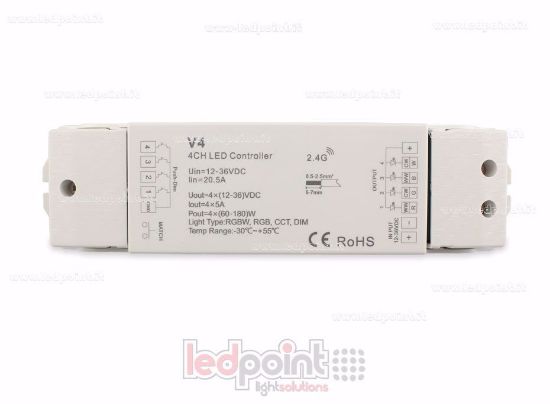 Picture of RGBW controller 12/48V, 4ch*5A, RF 2.4G