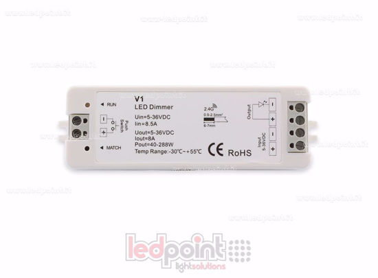 Picture of Push button monochromatic receiver dimmer 5/36V, 1ch*8A, RF 2.4G