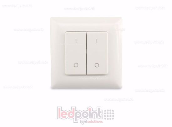 Bild von Wandfehrnbedienung Einfarbig Zwei-Bereiche 2 Zonen 86x86 RF2.4G