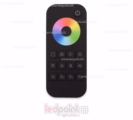 Ledpoint S.r.l. | 1 zone, black RGB/RGBW remote control, RF2.4G