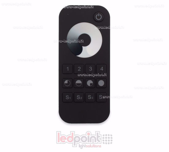 Picture of 4 zones, 4 scenes, black, single colour remote control, RF2.4G