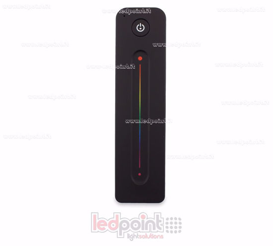 Immagine di Telecomando RGB con cursore touch, monozona, nero con magnete sul retro, RF2.4G