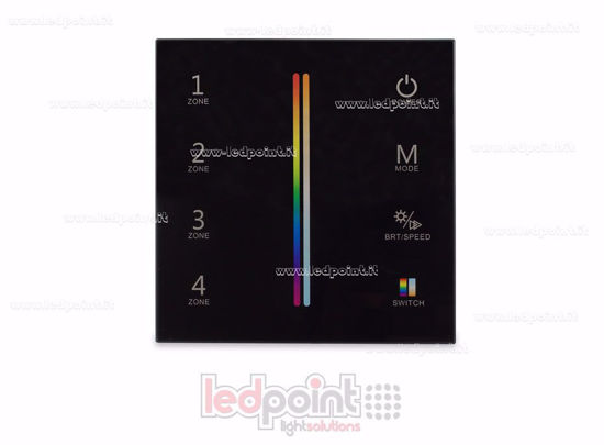 Immagine di Telecomando da parete RGB/CCT nero 4 zone RF2.4G